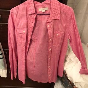 Pink button up